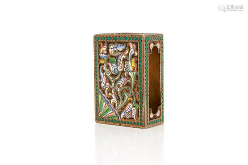 A RUSSIAN ENAMELED MATCH SAFE