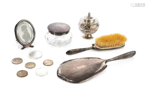 ASSORTED SILVER DRESSER ACCESSORIES &…