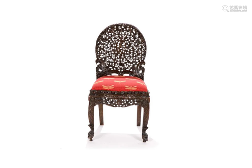 ANGLO-INDIAN VICTORIAN SIDE CHAIR