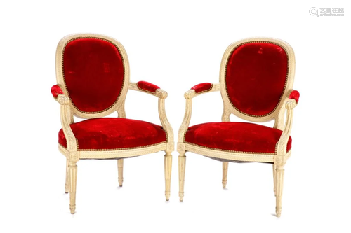 PAIR OF FRENCH LOUIS XV STYLE ARMCHAI…