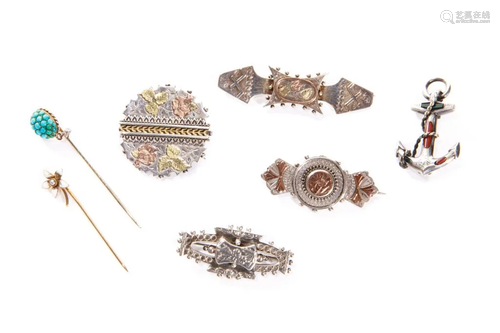 VICTORIAN SILVER & GOLD JEWELLERY