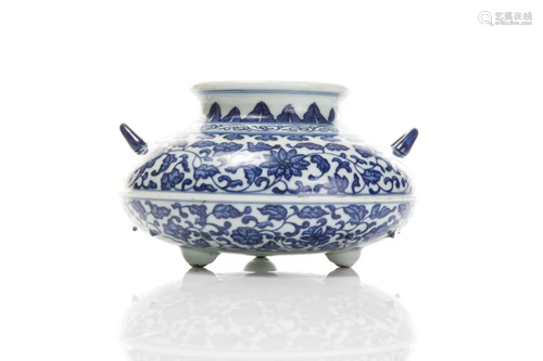 CHINESE BLUE & WHITE YULOU ZUN BRUS…