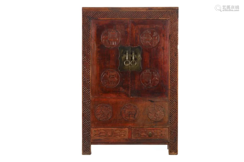 CHINESE ELMWOOD CABINET WIT…