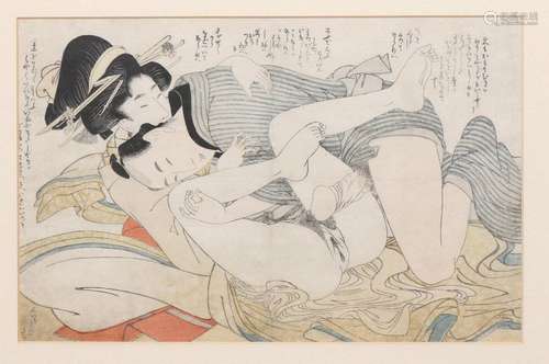 Japan, houtsnede, door Utamaro (c. 1753 1806),Shun…