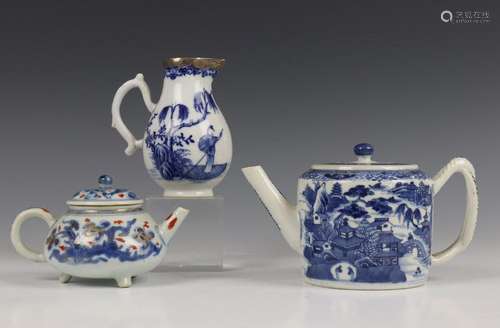 China, blauw wit porseleinen trekpot, Imari trekpo…