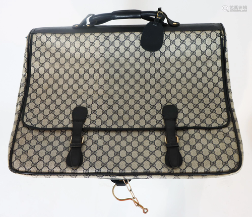 Gucci Navy Beige PVC Suit Carrier