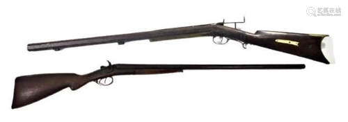 (1) 1800s Rifle & (1) Double Barrel Shoutgun