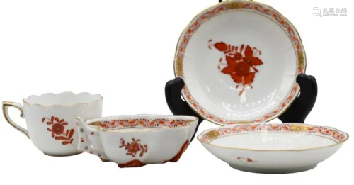 (4) Piece Set, Herend Hungary Porcelain