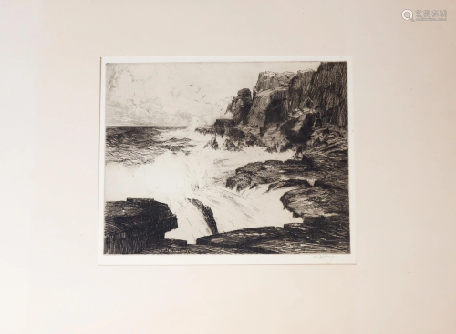 C. Jae Young, Signed Etching, 1930