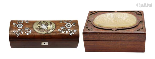 (2) Chinese Wood Boxes