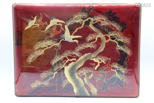 Japanese Lacquer Box with Cover