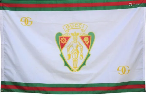 Large Vintage Rare Gucci Coat of Arms Flag/…