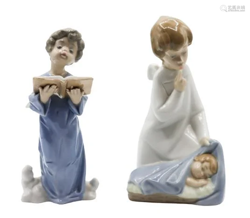 (2) Lladro Angel Figurines