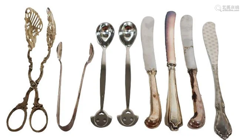 (8) Pieces of Mixed Plated Silver Ware