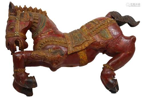 Carved Polychrome Horse