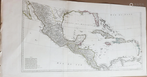 (2) Piece D'Anville Map of North America 17…