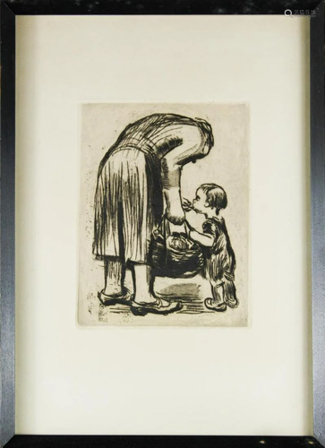 Kathe Kollwitz (German 1867-1945) Etch…