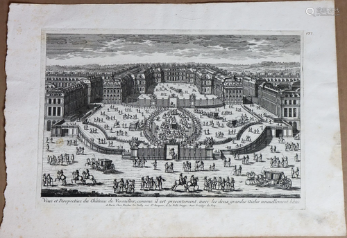 (2) French Engravings of Royal Palac…