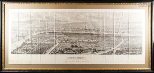 Large Framed Map of London, 1861