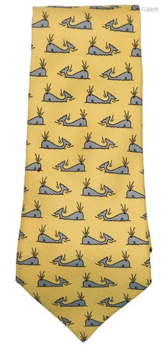 Hermes Silk Whale Tie