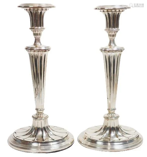 Pair of Silver Plate Candlesticks