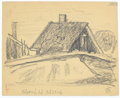 Oscar Bluemner (1867-1938) Pencil Drawing