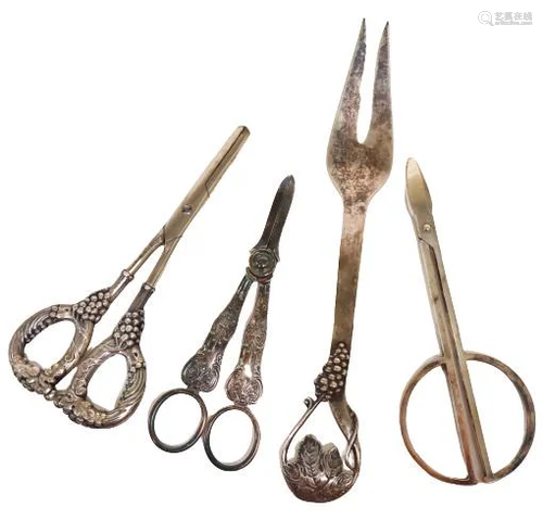 Collection of Sterling & Silver plate Tools