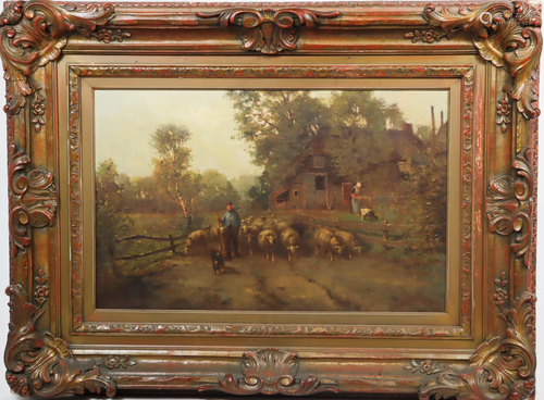 19th C. Dutch Oil on Canvas, Signed