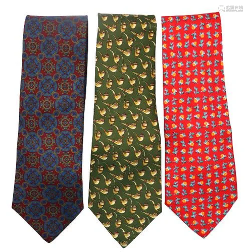 (3) Italian Fendi Ties