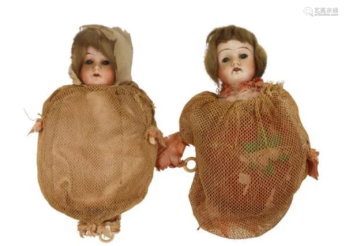 Pair of Antique Female Dolls, Early 20th C…