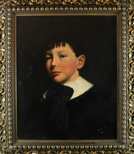 19th C Boston School Portrait of a Young…