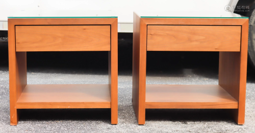 Pair of American Modern Desiron Side Tables