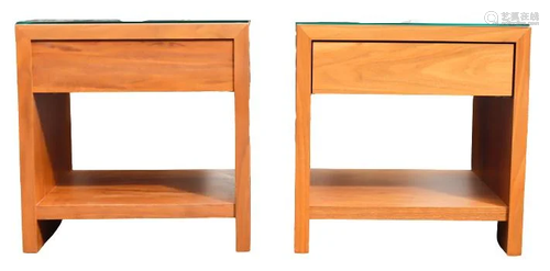 Pair of American Modern Desiron Side Tables