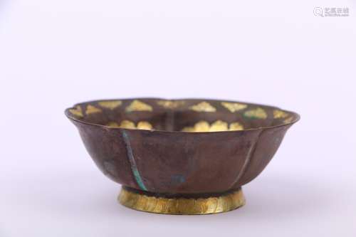 chinese gilt silver bowl,tang dynasty