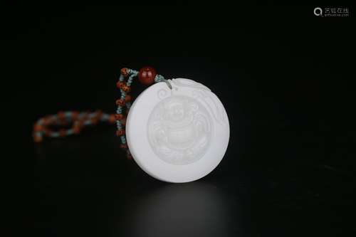 chinese hetian jade pendant,qing dynasty