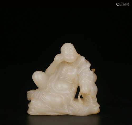 chinese hetian jade arhat carving,qing dynasty