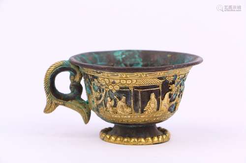 chinese bronze cup,tang dynasty