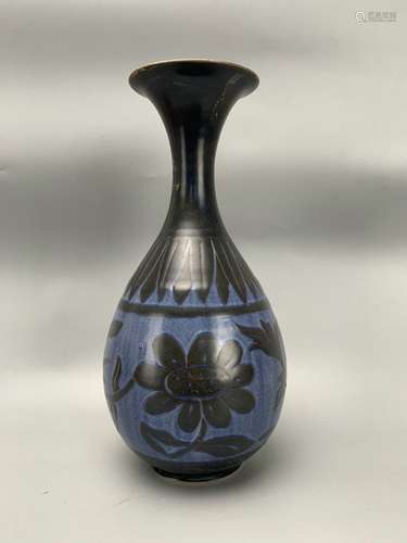 chinese cizhou kiln porcelain pear shaped vase