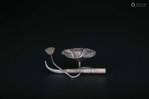 chines silver scholar's brush tian