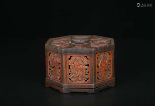 chinese bamboo carving box,qing dynasty