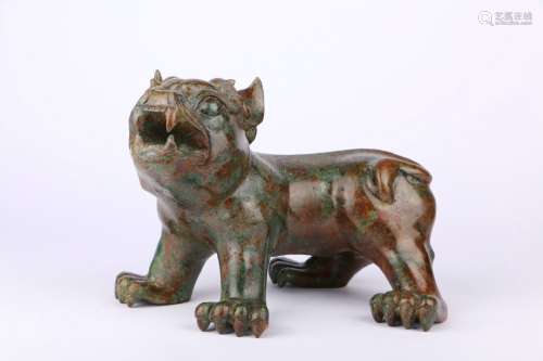 chinese bronze bixie ornament,han dynasty