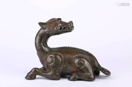 chinese bronze beast statue,han dynasty