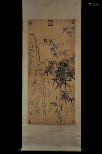 chinese painting of bamboo by zheng banqiao