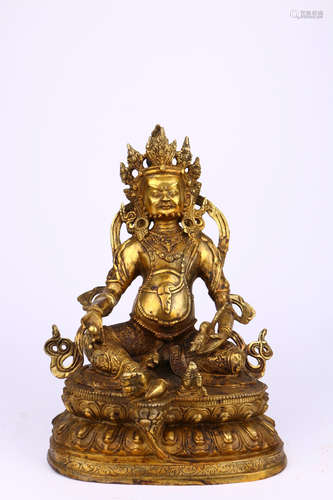 chinese gilt bronze buddha statue,18th century