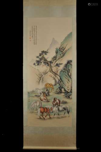 chinese painting of fine steed by ma jin