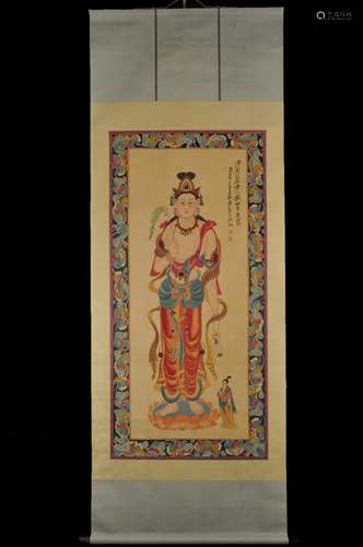 chinese painting of guanyin by zhang daqian