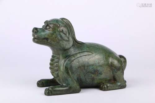 chinese bronze beast ornament,han dynasty