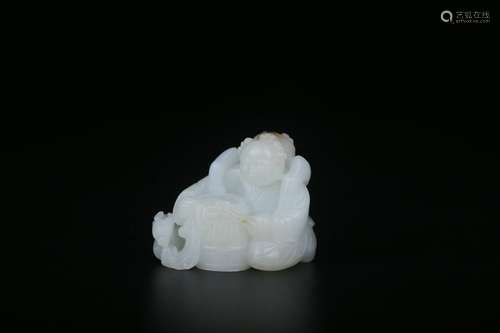 chinese hetian jade carving of figure,qing dynasty