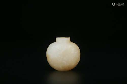 chinese hetian jade snuff bottle,qing dynasty