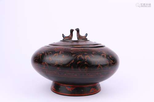 chinese lacquered pot,warring states period